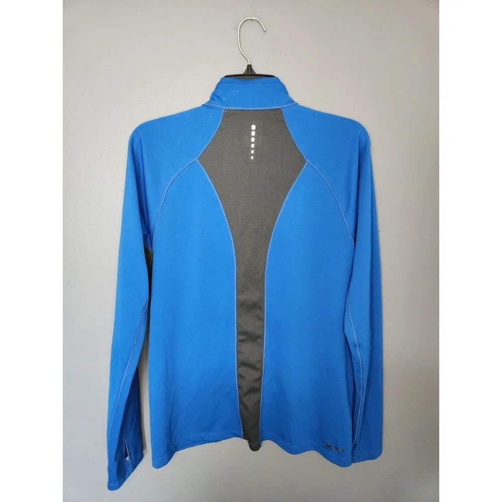 The North‎ Face Shirt Men's M Blue Long Sleeve Impulse Active Flashdry 1/4 Zip - Picture 3 of 10